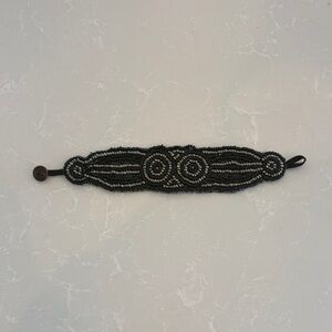 Elegant Black and Silver Beaded Bracelet